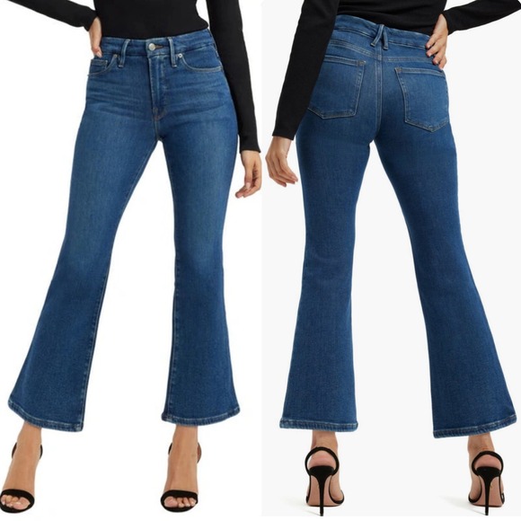 Good American Denim - GOOD AMERICAN Good Legs Crop Mini Bootcut Jeans In Blue811 women's size 10/31
